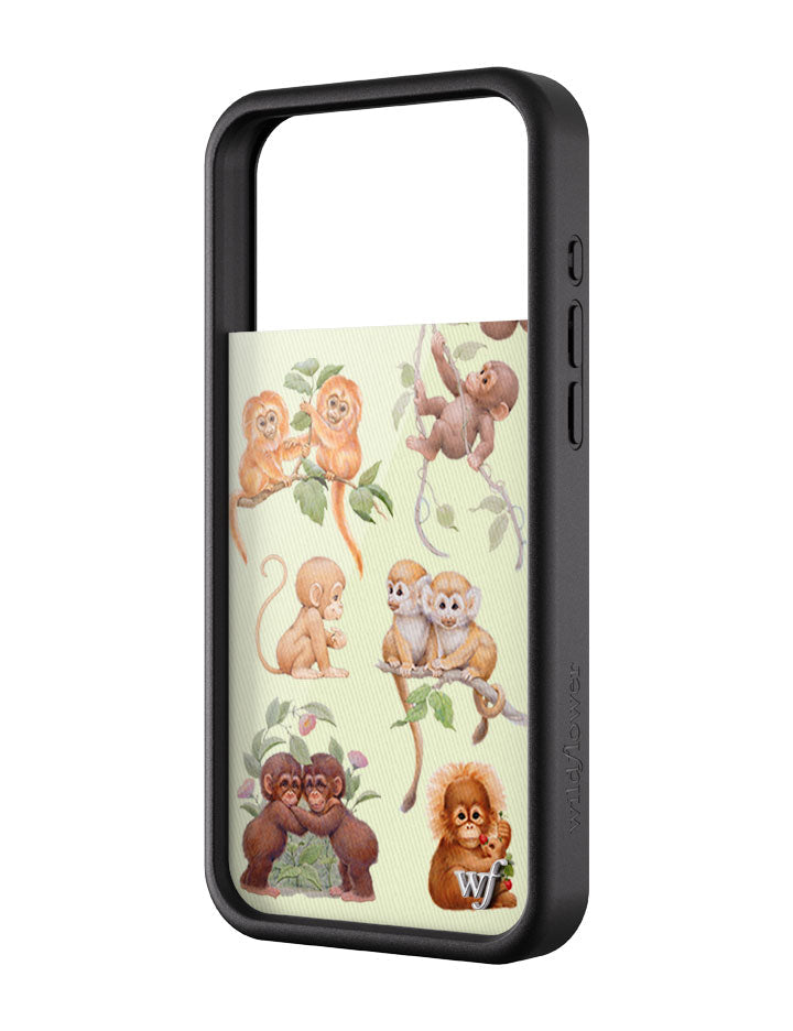 Wildflower iPhone case 17 Pro Max Monkey Biz Brown Cute