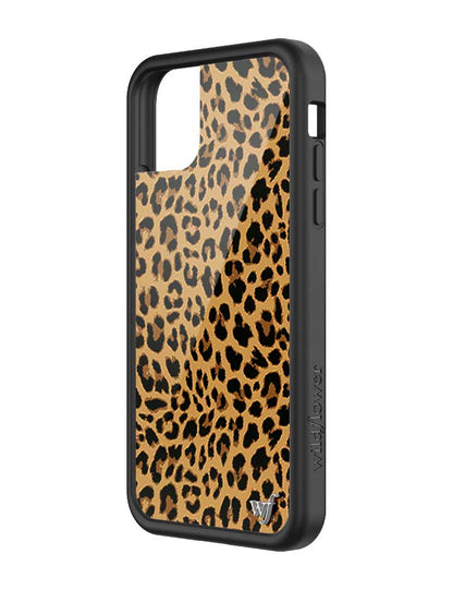 Wildflower iPhone case 11 Meow Leopard Black Tan 2