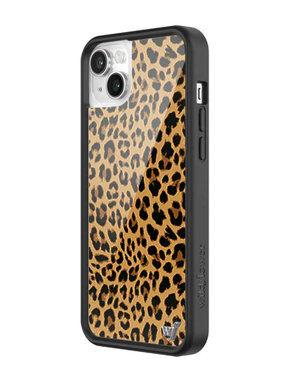 Wildflower iPhone case 13 Meow Leopard Black Tan 2