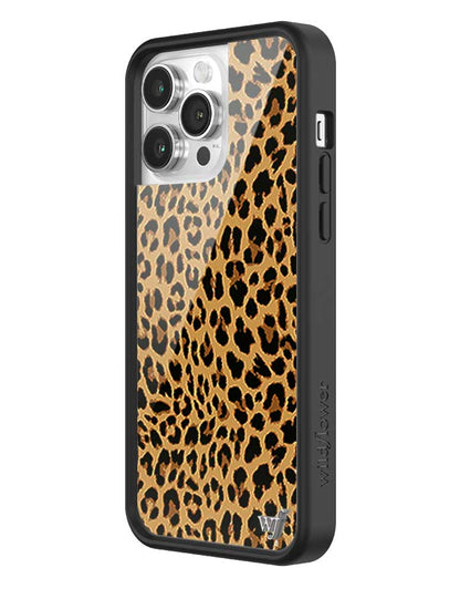 Wildflower iPhone case 14 Pro Max Meow Leopard Black Tan 2