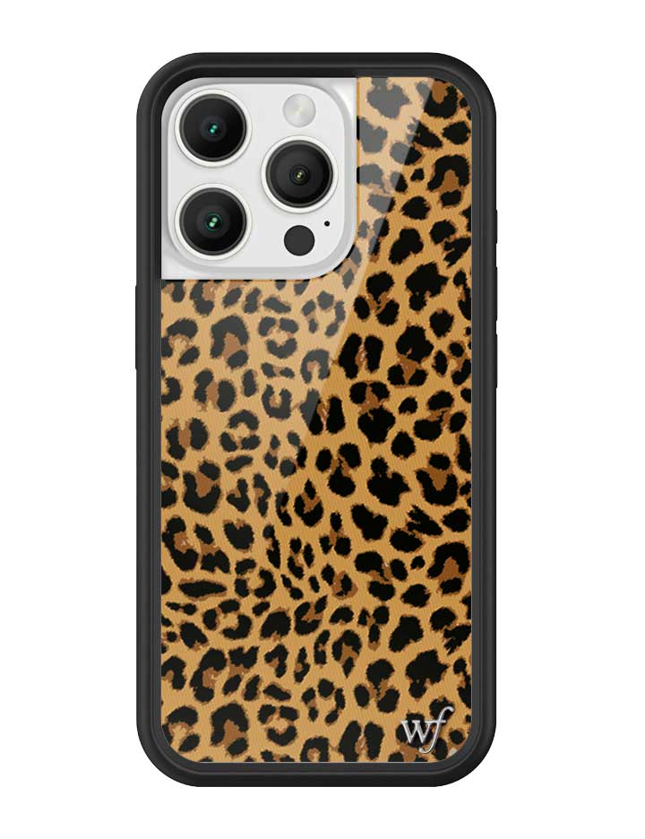 Wildflower iPhone case 16 Pro Meow Leopard Black Tan