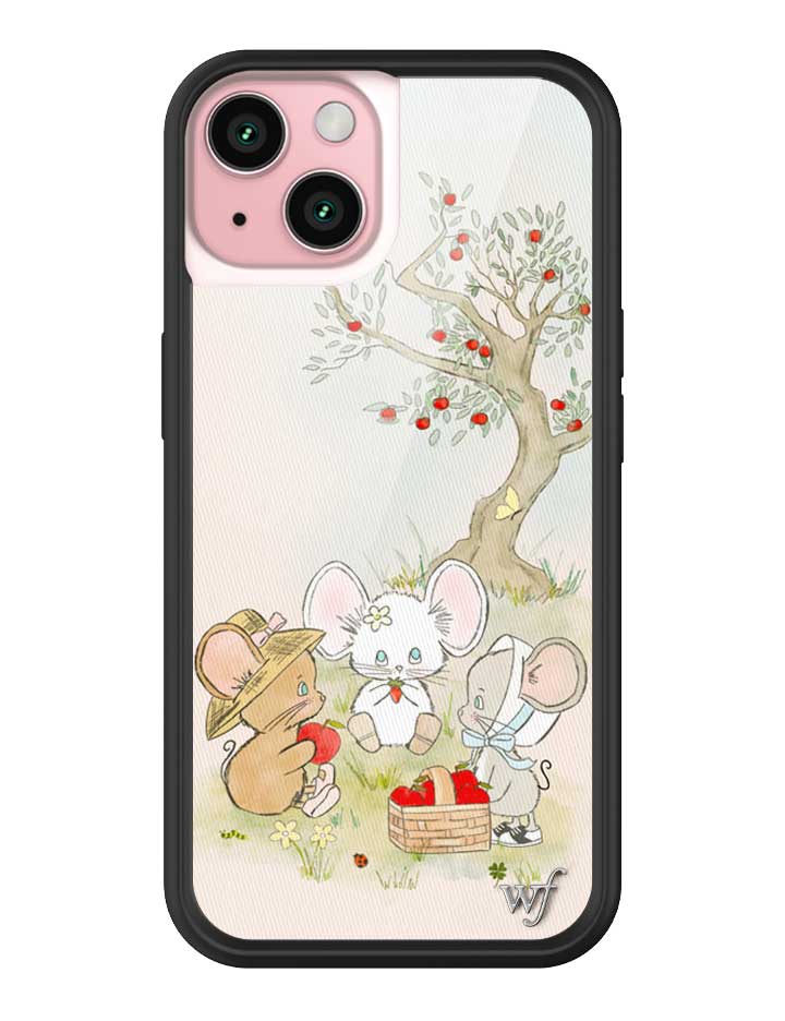 Wildflower iPhone case 15 Mice Friends Animals Cute