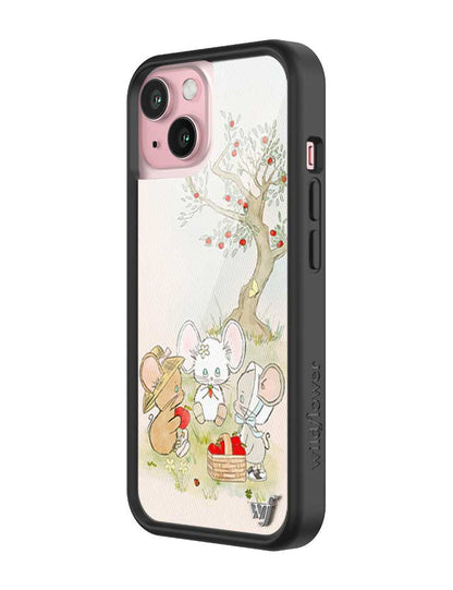 Wildflower iPhone case 15 Mice Friends Animals Cute