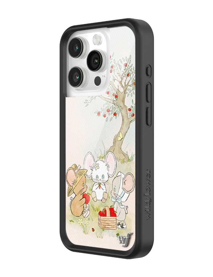 Wildflower iPhone case 15 Pro Mice Friends Animals Cute