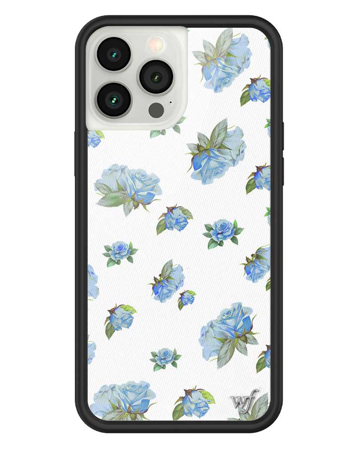 Wildflower iPhone case 13 Pro Max Moonlight Rose Floral Cute Blue