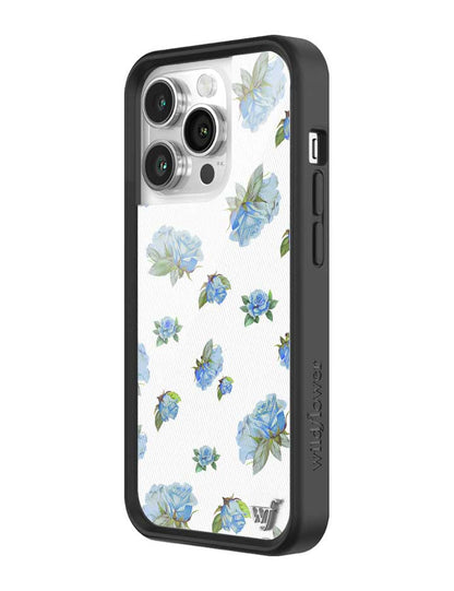 Wildflower iPhone case 14 Pro Moonlight Rose Floral Cute Blue