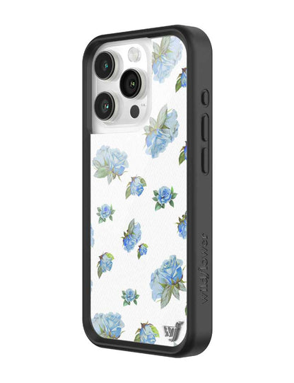 Wildflower iPhone case 15 Pro Moonlight Rose Floral Cute Blue