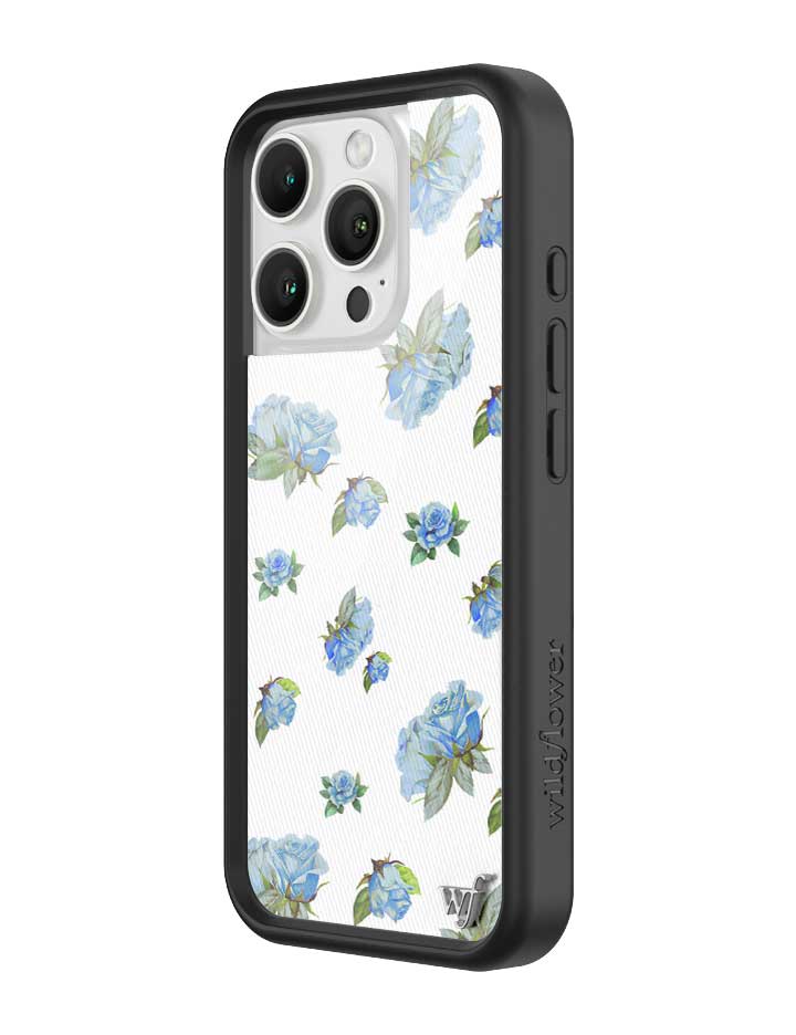 Wildflower iPhone case 16 Pro Moonlight Rose Floral Cute Blue