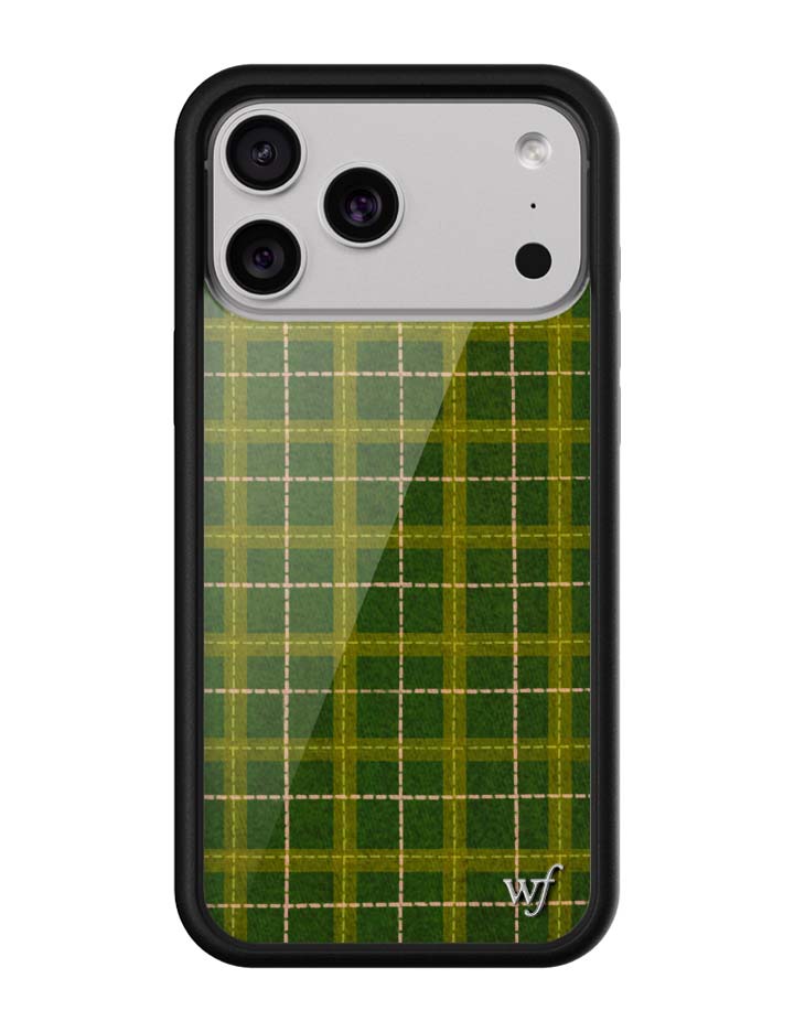 Wildflower iPhone case 17 Pro Max Olivia Neill Plaid Green Cute