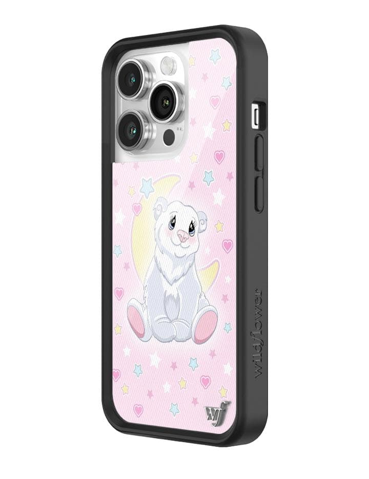 Wildflower Polar Bear Princess iPhone 14 Pro Case