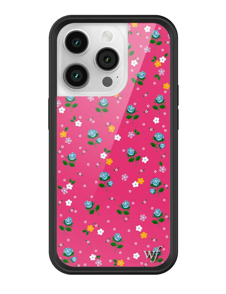 wildflower iphone case 14 pro pink dainty florals flowers floral pink blue orange white sweet small petite fashion