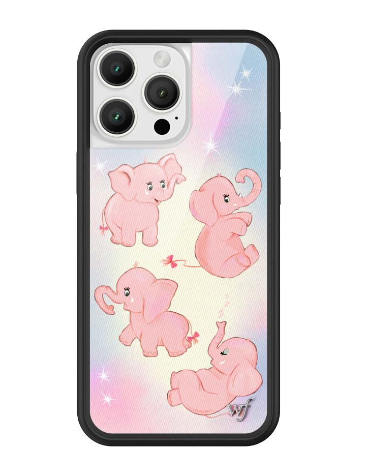 Wildflower iPhone case 16 Pro Max Pink Elephants Animal Cute