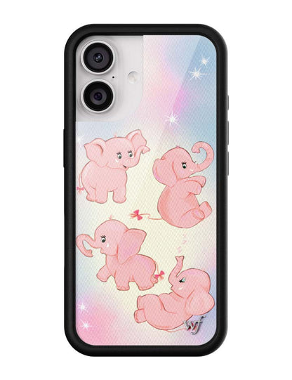 Wildflower iPhone case 17 Pink Elephants Animal Cute
