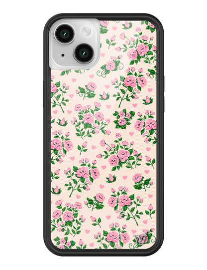 Wildflower iPhone case 14 Plus Pinky Promise Roses Pink Cute