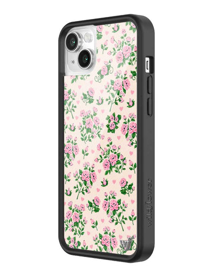 Wildflower iPhone case 14 Plus Pinky Promise Roses Pink Cute