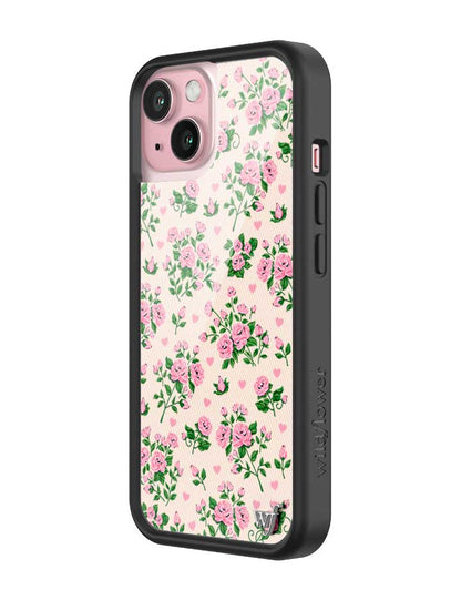 Wildflower iPhone case 15 Pinky Promise Roses Pink Cute