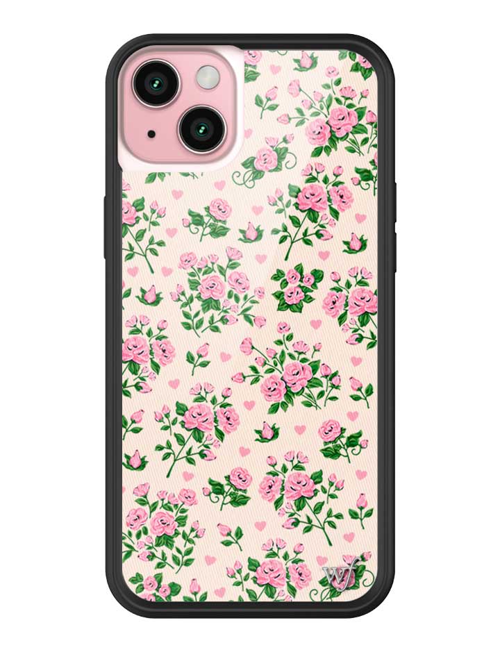 Wildflower iPhone case 15 Plus Pinky Promise Roses Pink Cute