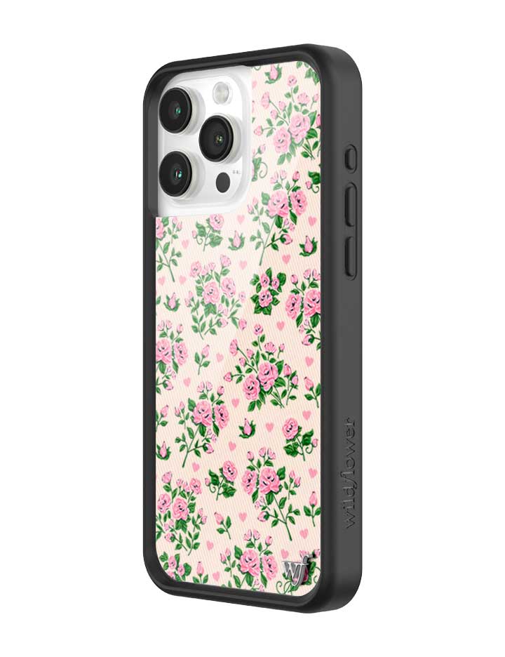 Wildflower iPhone case 15 Pro Max Pinky Promise Roses Pink Cute