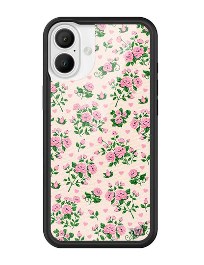 Wildflower iPhone case 16 Plus Pinky Promise Roses Pink Cute