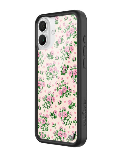 Wildflower iPhone case 16 Plus Pinky Promise Roses Pink Cute