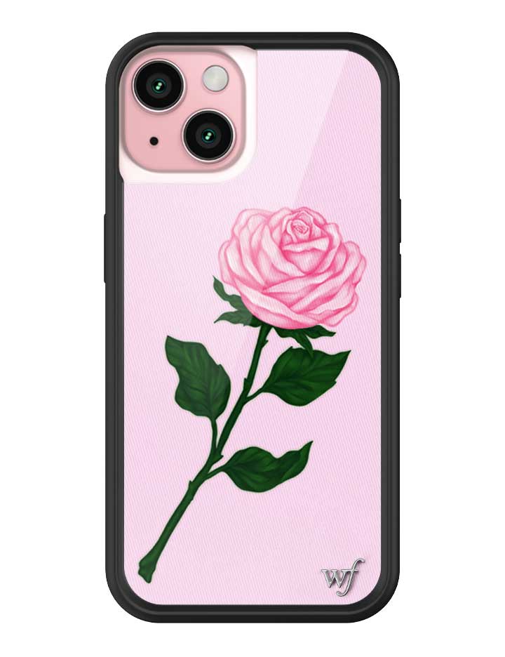 Wildflower iPhone case 15 Pink Rose Flowers Cute