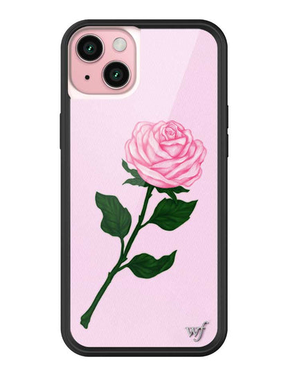 Wildflower iPhone case 15 Plus Pink Rose Flowers Cute