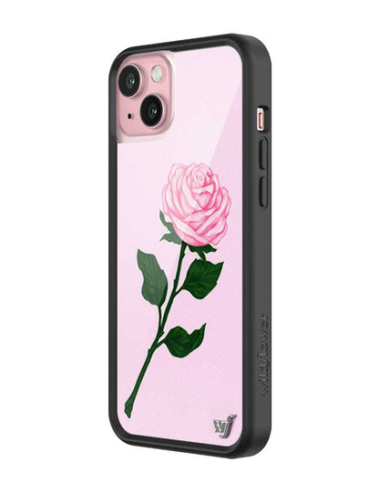 Wildflower iPhone case 15 Plus Pink Rose Flowers Cute