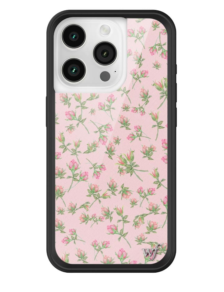 wildflower baby pink posie rosie iphone 15 pro case