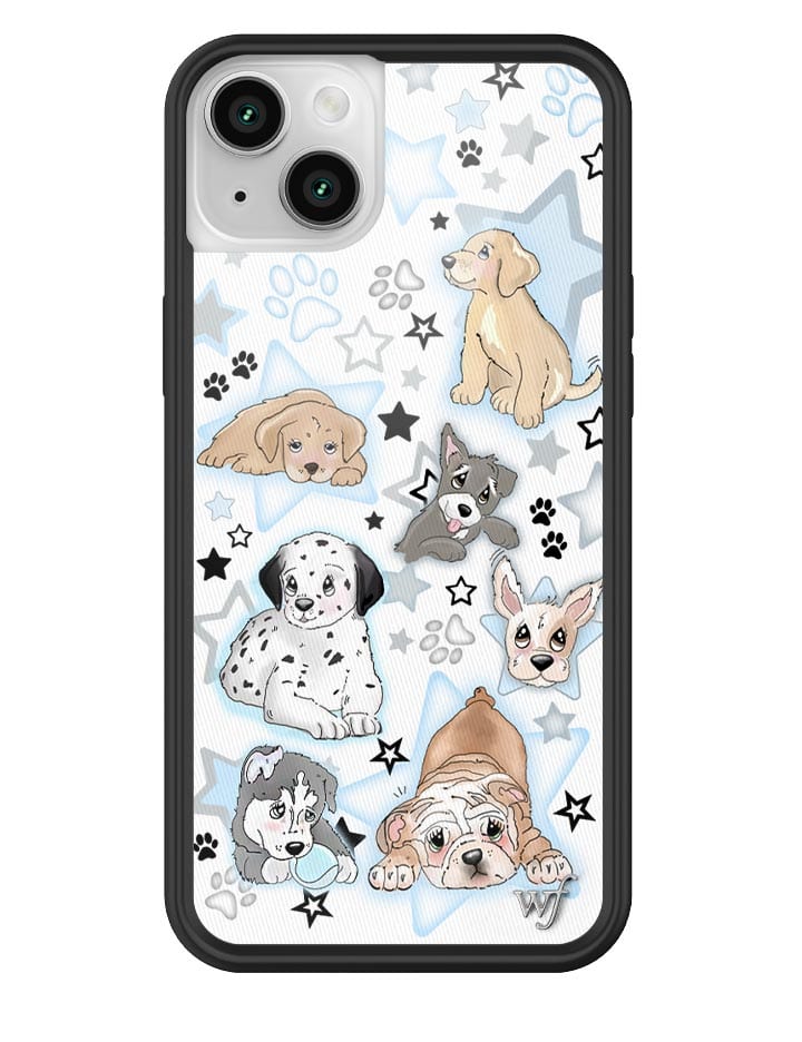 Wildflower Puppy Party iPhone 14 Plus Case