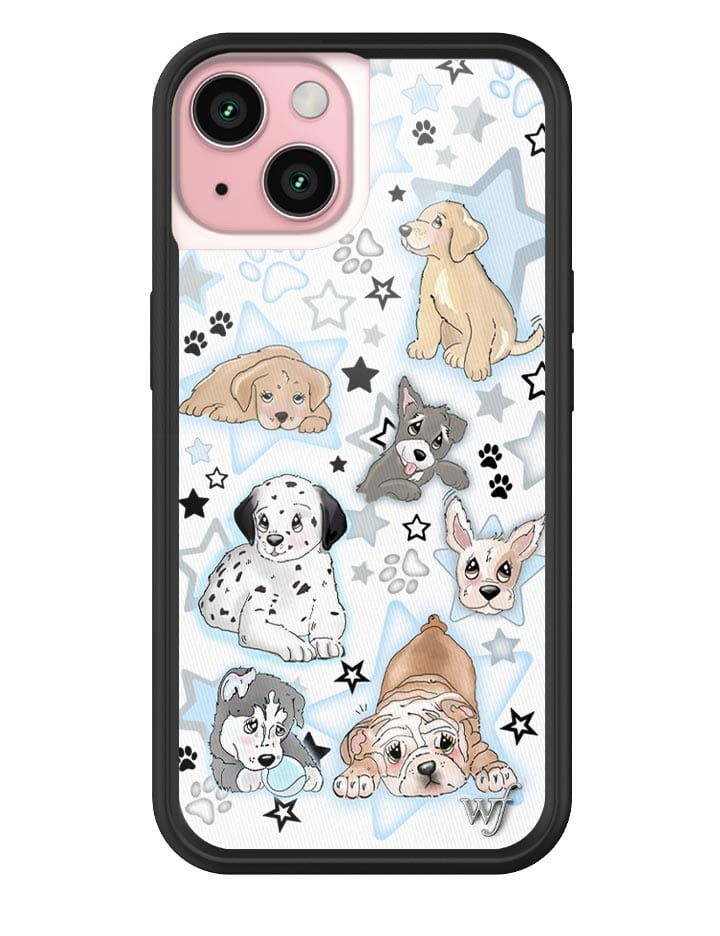 Wildflower Puppy Party iPhone 15 Case