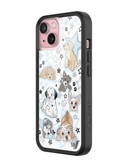 Wildflower Puppy Party iPhone 15 Case