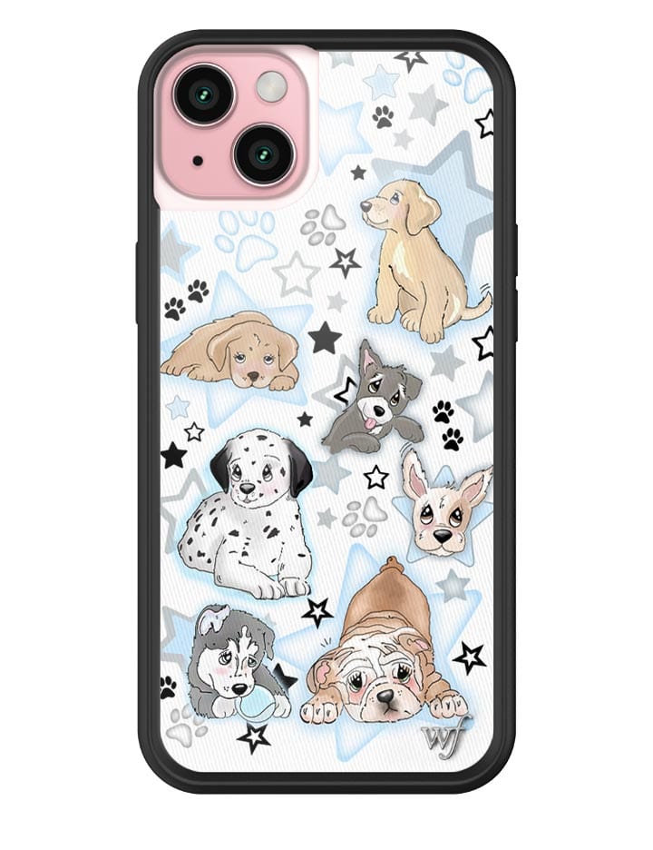 Wildflower Puppy Party iPhone 15 Plus Case