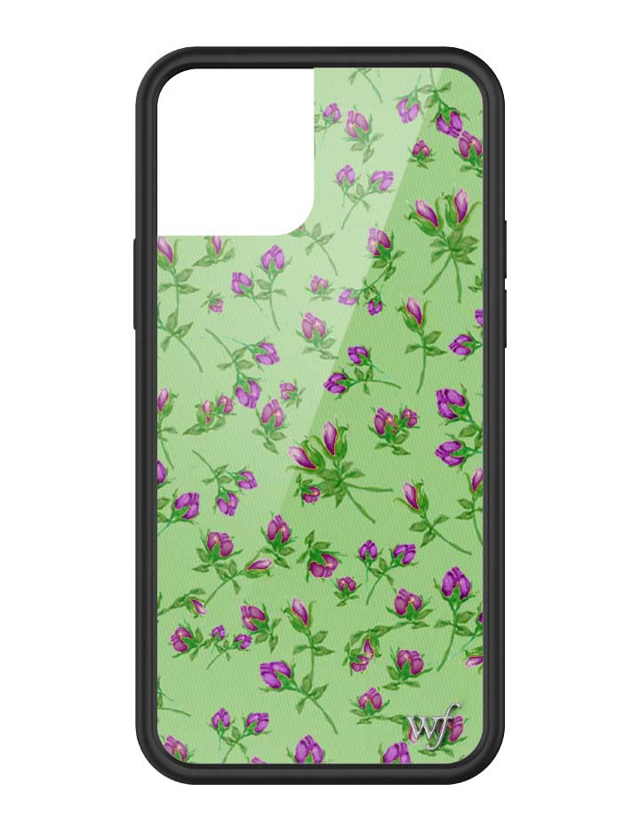 Wildflower iPhone case 12/12 Pro Purple Posie Rosie Cute Green
