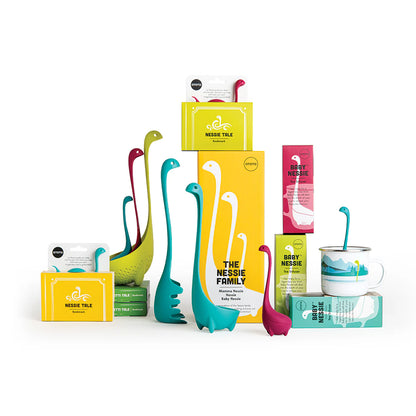 Discover OTOTOs vibrant kitchen tools, like the Papa Nessie pasta spoon, in playful packaging.