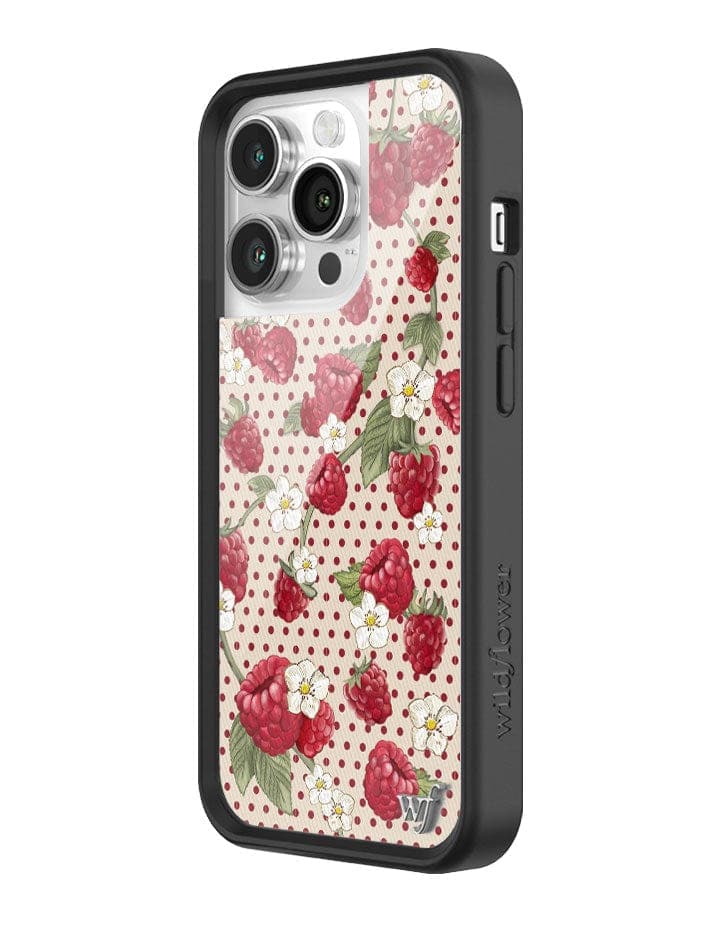 Wildflower Raspberry Polka Dot iPhone 14 Pro Case