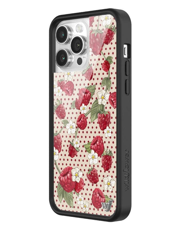 Wildflower Raspberry Polka Dot iPhone 14 Pro Max Case