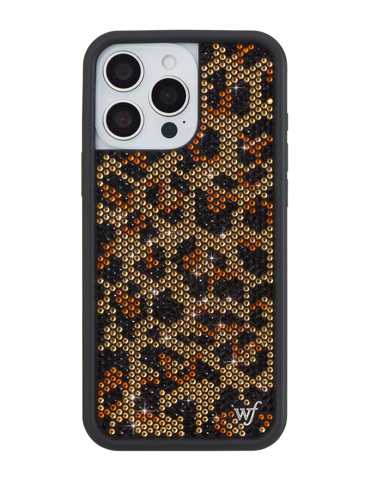 Wildflower iPhone case 16 Pro Max Rhinestone Meow Brown Cute