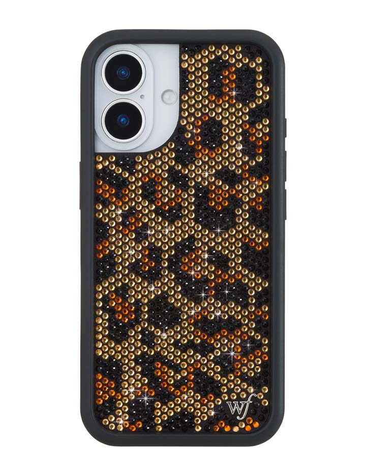 Wildflower iPhone case 17 Rhinestone Meow Brown Cute