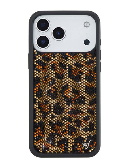 Wildflower iPhone case 18 Pro Max Rhinestone Meow Brown Cute