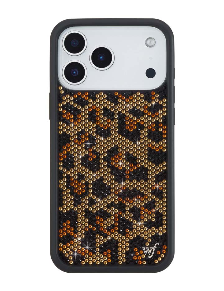 Wildflower iPhone case 18 Pro Max Rhinestone Meow Brown Cute