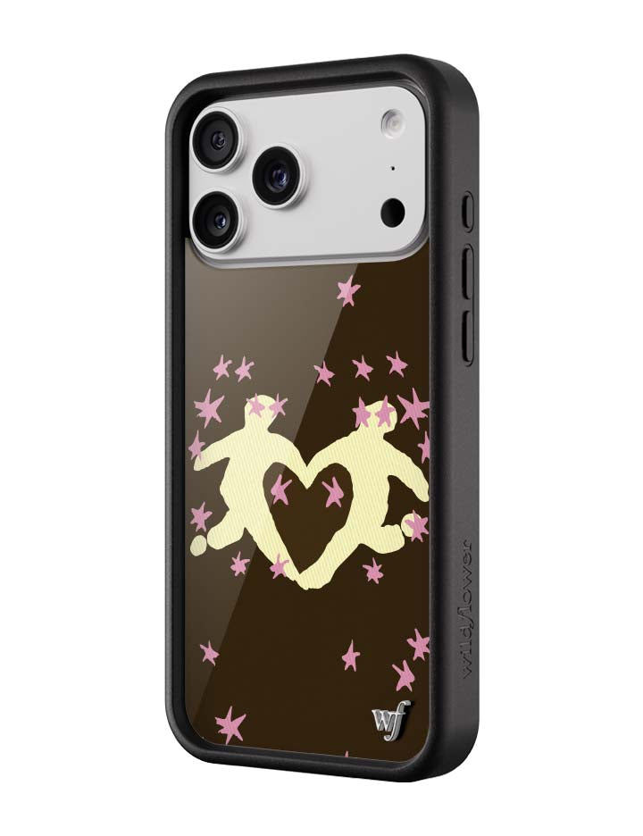 Wildflower iPhone case 17 Pro Max Slushy Noobz Soulmates Brown Heart Cute