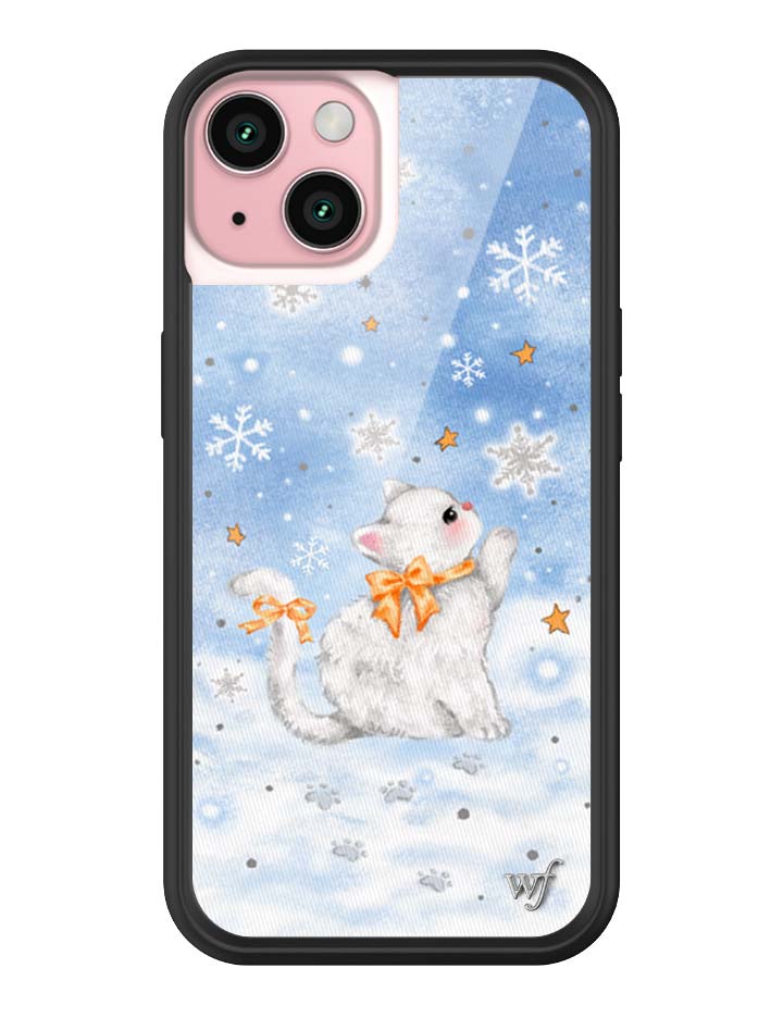 Wildflower Snow Kitten iPhone Case