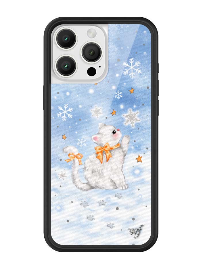 Wildflower Snow Kitten iPhone Case