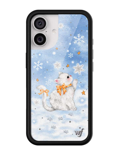 Wildflower Snow Kitten iPhone Case