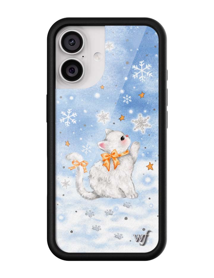 Wildflower Snow Kitten iPhone Case