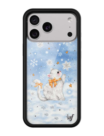 Wildflower Snow Kitten iPhone Case