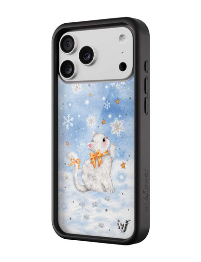 Wildflower Snow Kitten iPhone Case