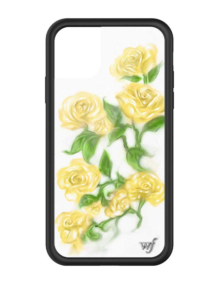 Wildflower iPhone case 11 Yellow Roses Flowers Yellow Cute