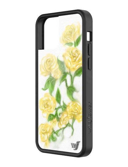 Wildflower iPhone case 12/12 Pro Yellow Roses Flowers Yellow Cute