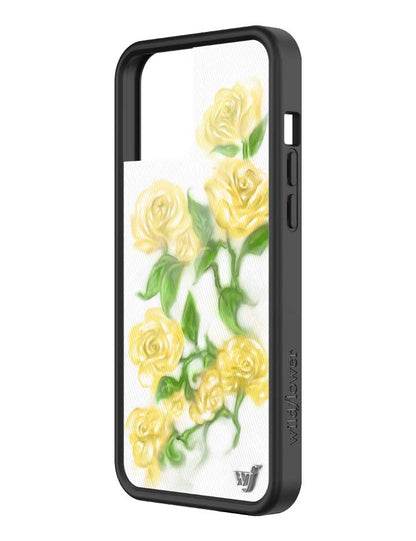 Wildflower iPhone case 12 Pro Max Yellow Roses Flowers Yellow Cute